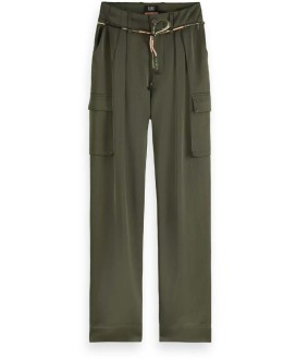 Faye - high rise relaxed tapered leg paper bag utility pant