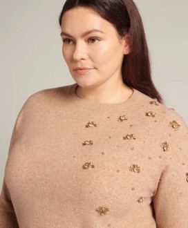 Sweater with crystals