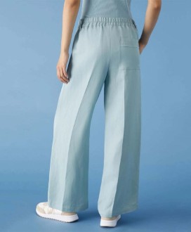 Linen-blend trousers