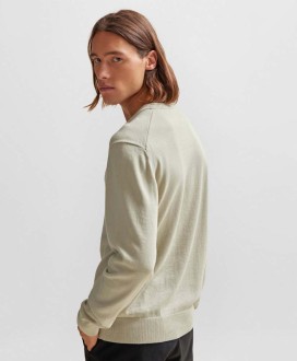 SWEATER IN COTTON AND CASHMERE WITH LOGO
