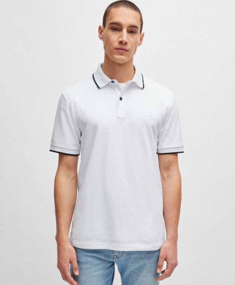 POLO SHIRT IN WASHED STRETCH-COTTON PIQUÉ