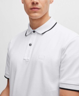 POLO SHIRT IN WASHED STRETCH-COTTON PIQUÉ