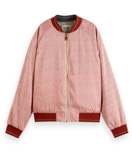 Reversible printed bomber jacket
