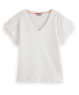 Short-sleeved v-neck t-shirt