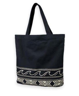 Canvas tote bag with embroidery