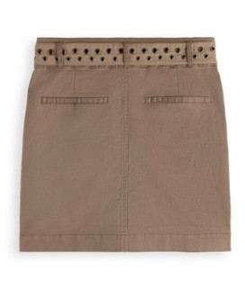 High-rise cargo mini skirt