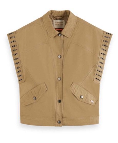 Festival jacket with eyelets