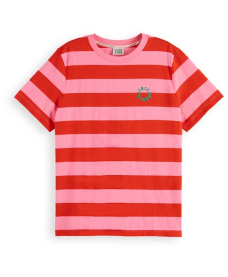 Regular fit striped cotton t-shirt