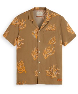 Allover printed short sleeve shirt