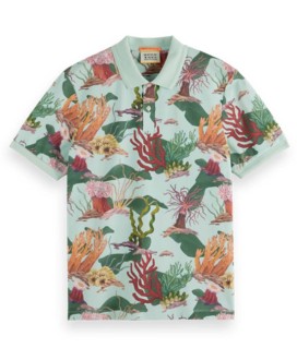 Coral Reef Camo Print Polo