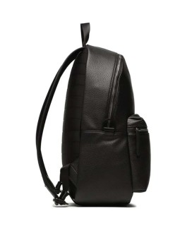 GRAINED FAUX-LEATHER BACKPACK