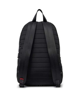 STACKED-LOGO-PATTERN BACKPACK