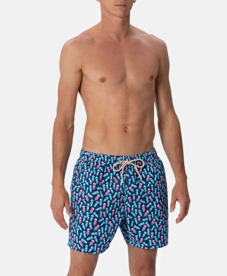 Comfort Light classic stretch swim shorts with jellyfishes print