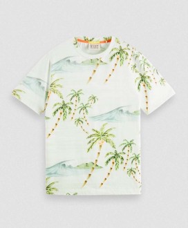 PRINTED JERSEY CREWNECK T-SHIRT