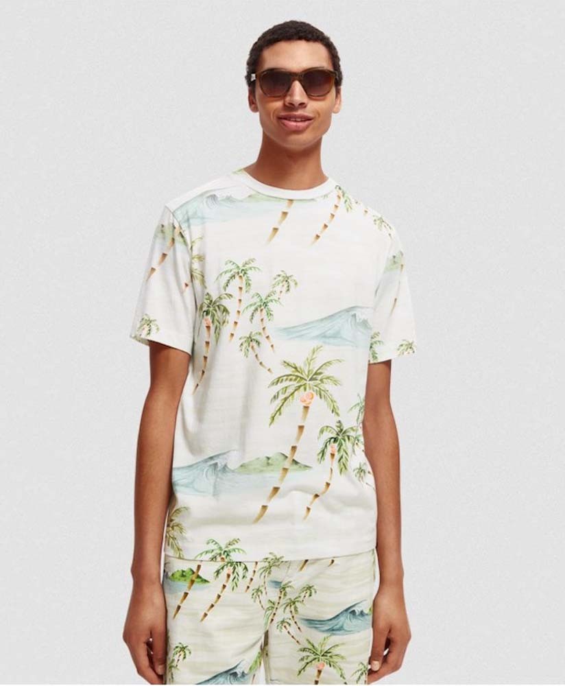 PRINTED JERSEY CREWNECK T-SHIRT