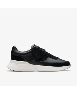 Clarks Men Craft Pace Black Leather Sneaker