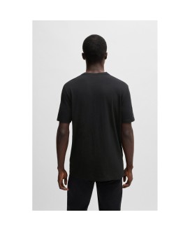 Boss Regular-fit T-shirt in cotton with mouline logo