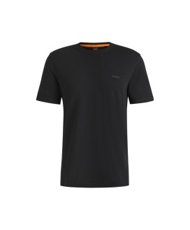 Boss Regular-fit T-shirt in cotton with mouline logo