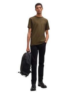 Boss Cotton-jersey T-shirt with logo patch