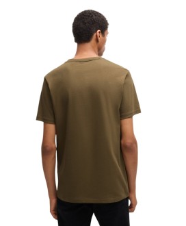 Boss Cotton-jersey T-shirt with logo patch