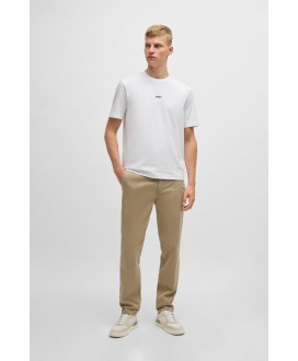 Boss Tapered-fit chinos in stretch-cotton satin