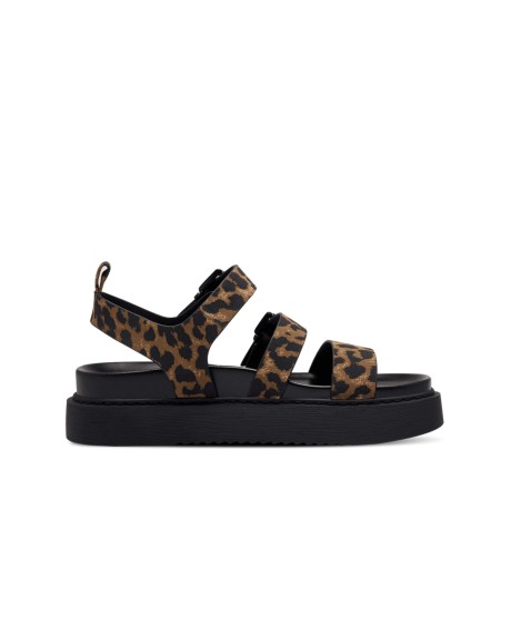 Flat Sandal καφέ λεοπάρ