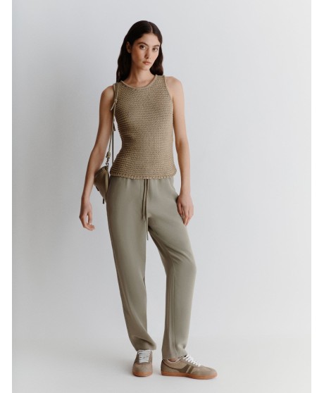 Flowing joggers - GREEN
