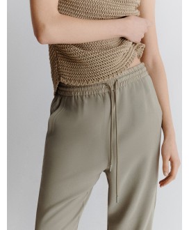 Flowing joggers - GREEN