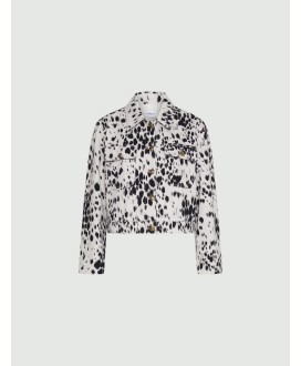Printed cotton jacket - WOOL WHITE