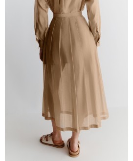 Flared skirt - BEIGE
