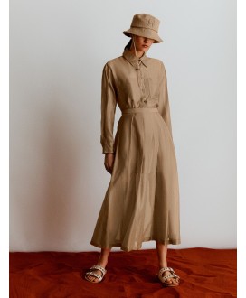 Flared skirt - BEIGE