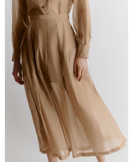 Flared skirt - BEIGE