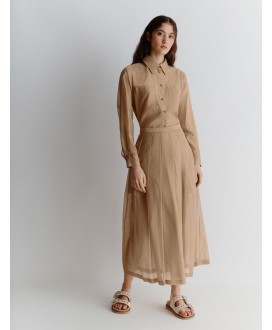 Flared skirt - BEIGE