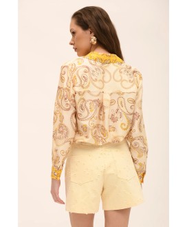 Denim Shorts Yellow