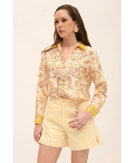 Denim Shorts Yellow