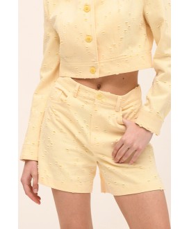 Denim Shorts Yellow