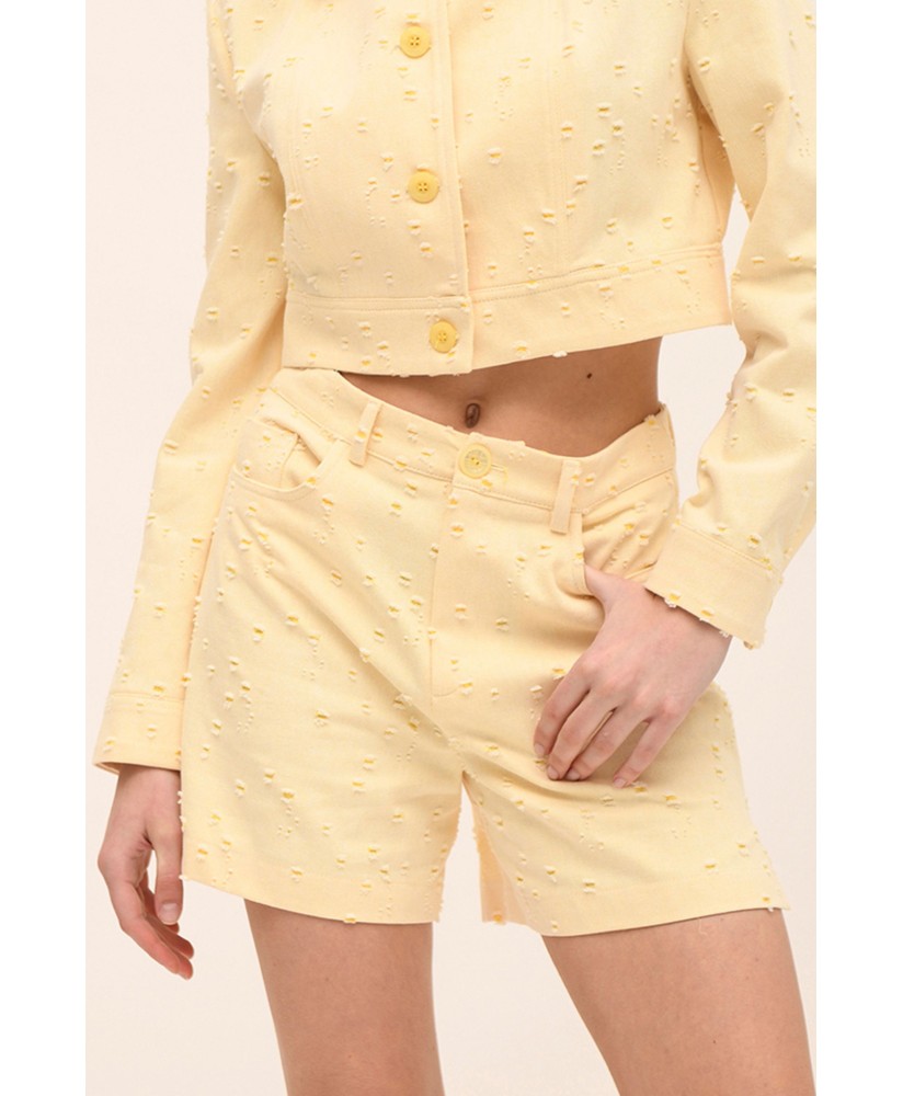 Denim Shorts Yellow