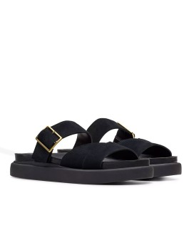 Aristella Mule Black Suede