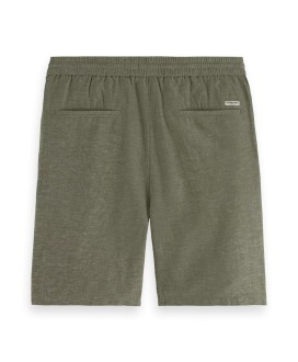 Fave cotton/linen twill bermuda
