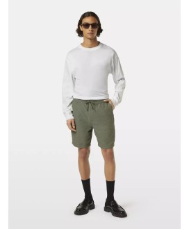 Fave cotton/linen twill bermuda