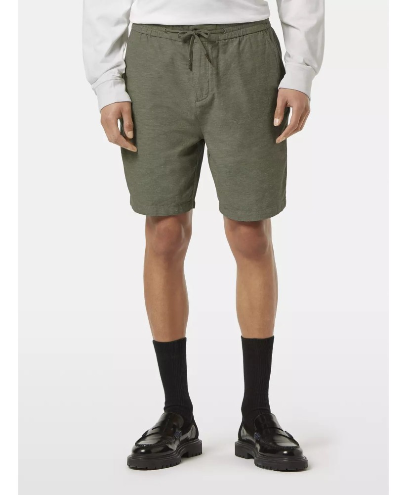 Fave cotton/linen twill bermuda