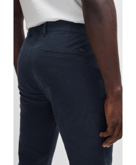 Boss Slim-fit chinos in structured comfort-stretch cotton