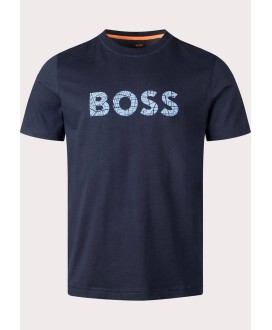 Boss Cotton-jersey slim-fit T-shirt with logo print