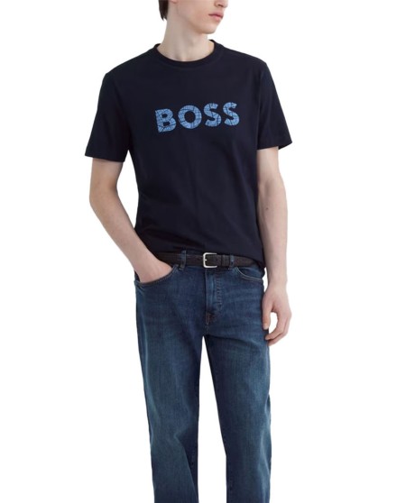 Boss Cotton-jersey slim-fit T-shirt with logo print