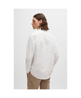 Boss Regular-fit shirt in cotton poplin