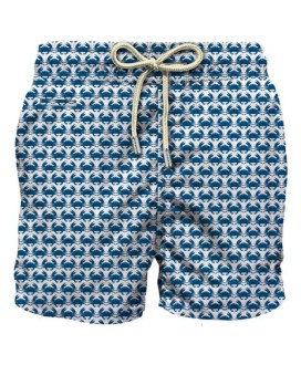 Lightweight fabric swim shorts Lighting with crab print