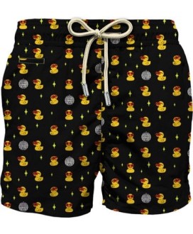 Lightweight fabric swim shorts Lighting with duck print