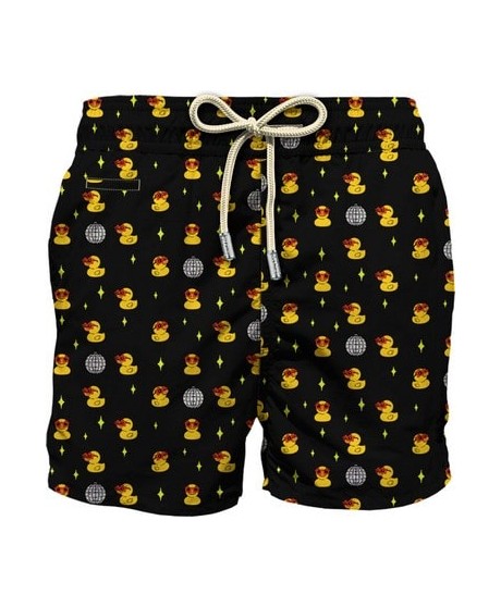 Lightweight fabric swim shorts Lighting with duck print