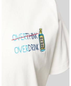 Cotton t-shirt Portofino with overdrink embroidery