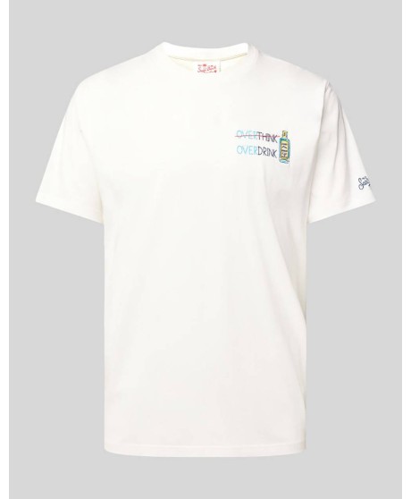 Cotton t-shirt Portofino with overdrink embroidery